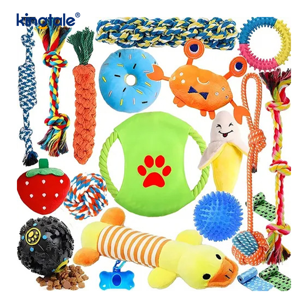 Diş Çıkarma ve Eğlence İç Mekan için 20PCS Pet Halat Oyuncak Seti