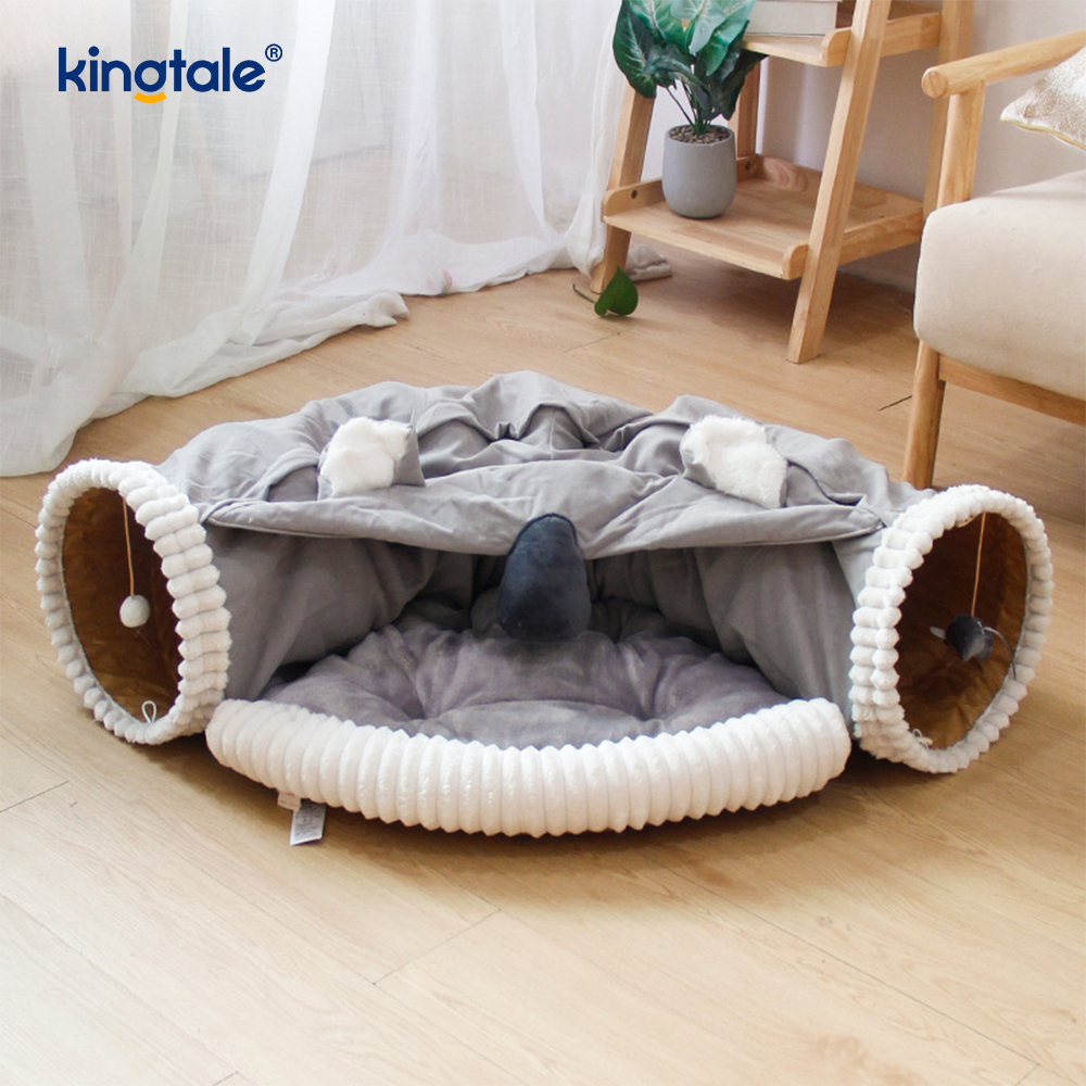 Katlanabilir Kedi Oyun Tüneli İnteraktif Oyuncak Labirent Kedi Evi Tünelleri İç Mekan