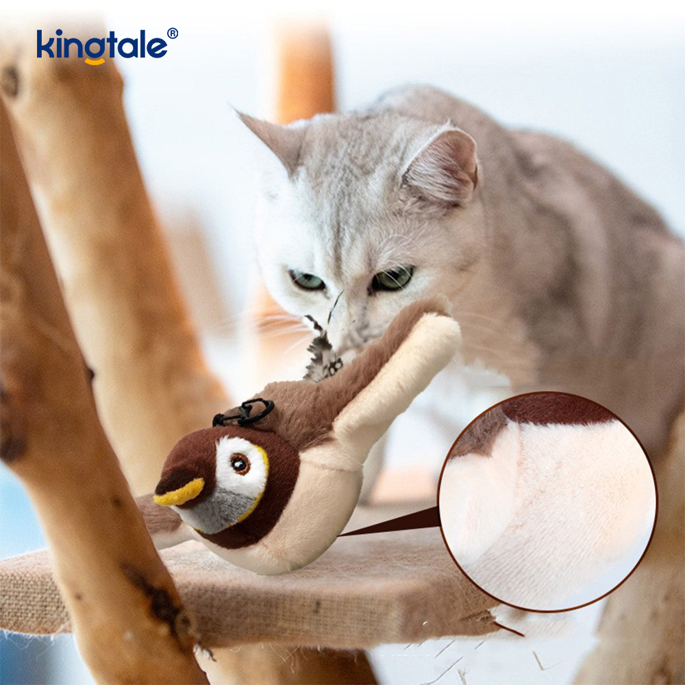 Tüm Irklar İçin Simüle Serçe Pet Peluş Oyuncak Kedi Kicker Kedi Nipleri Oyuncaklar Serçe