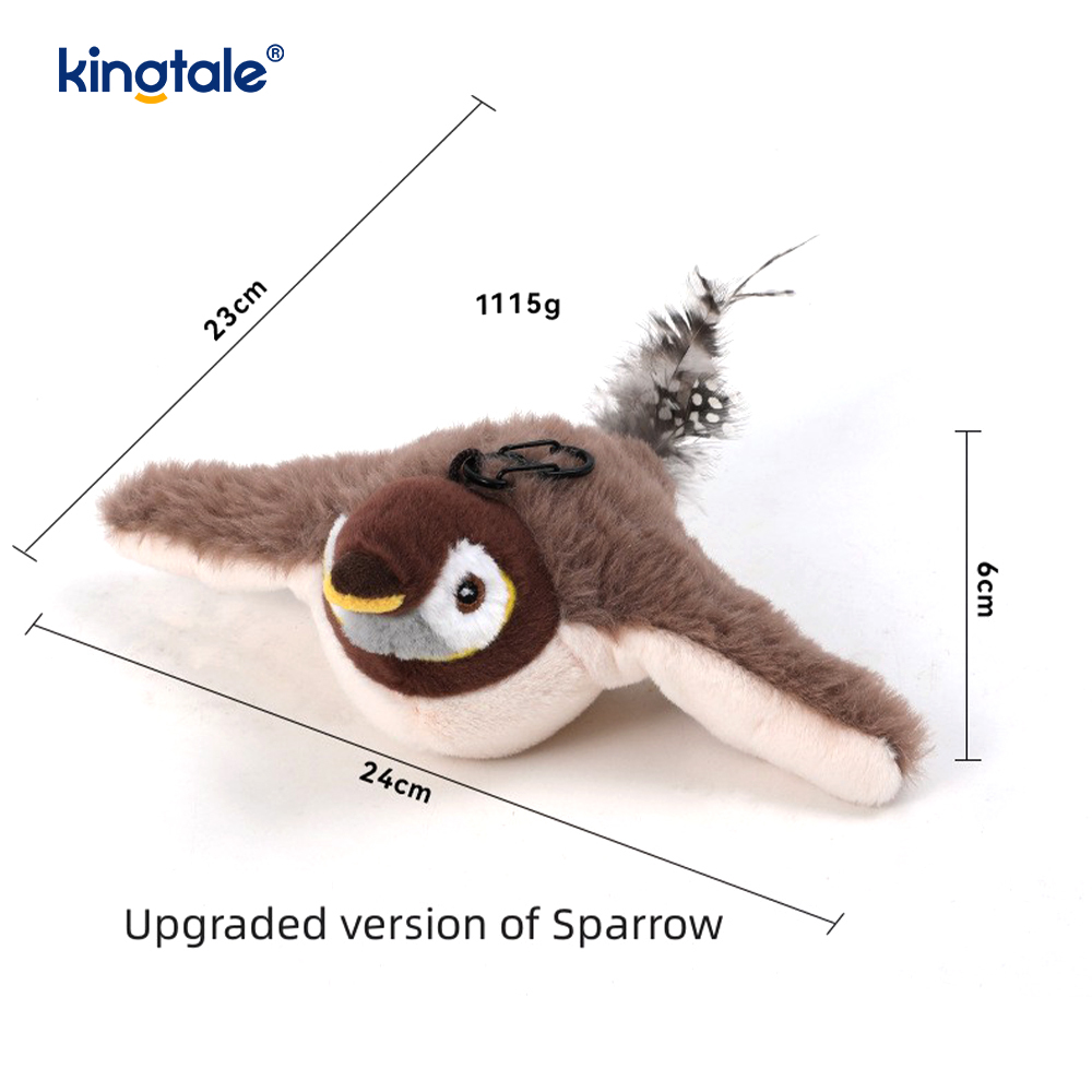 Tüm Irklar İçin Simüle Serçe Pet Peluş Oyuncak Kedi Kicker Kedi Nipleri Oyuncaklar Serçe