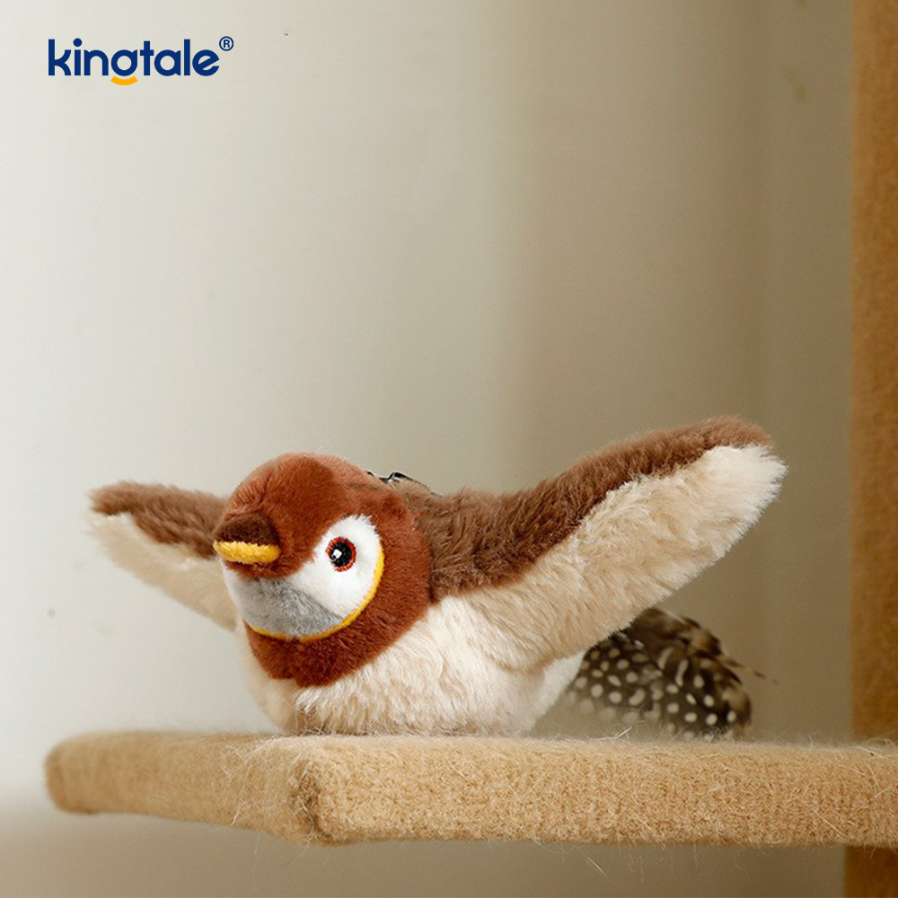 Tüm Irklar İçin Simüle Serçe Pet Peluş Oyuncak Kedi Kicker Kedi Nipleri Oyuncaklar Serçe