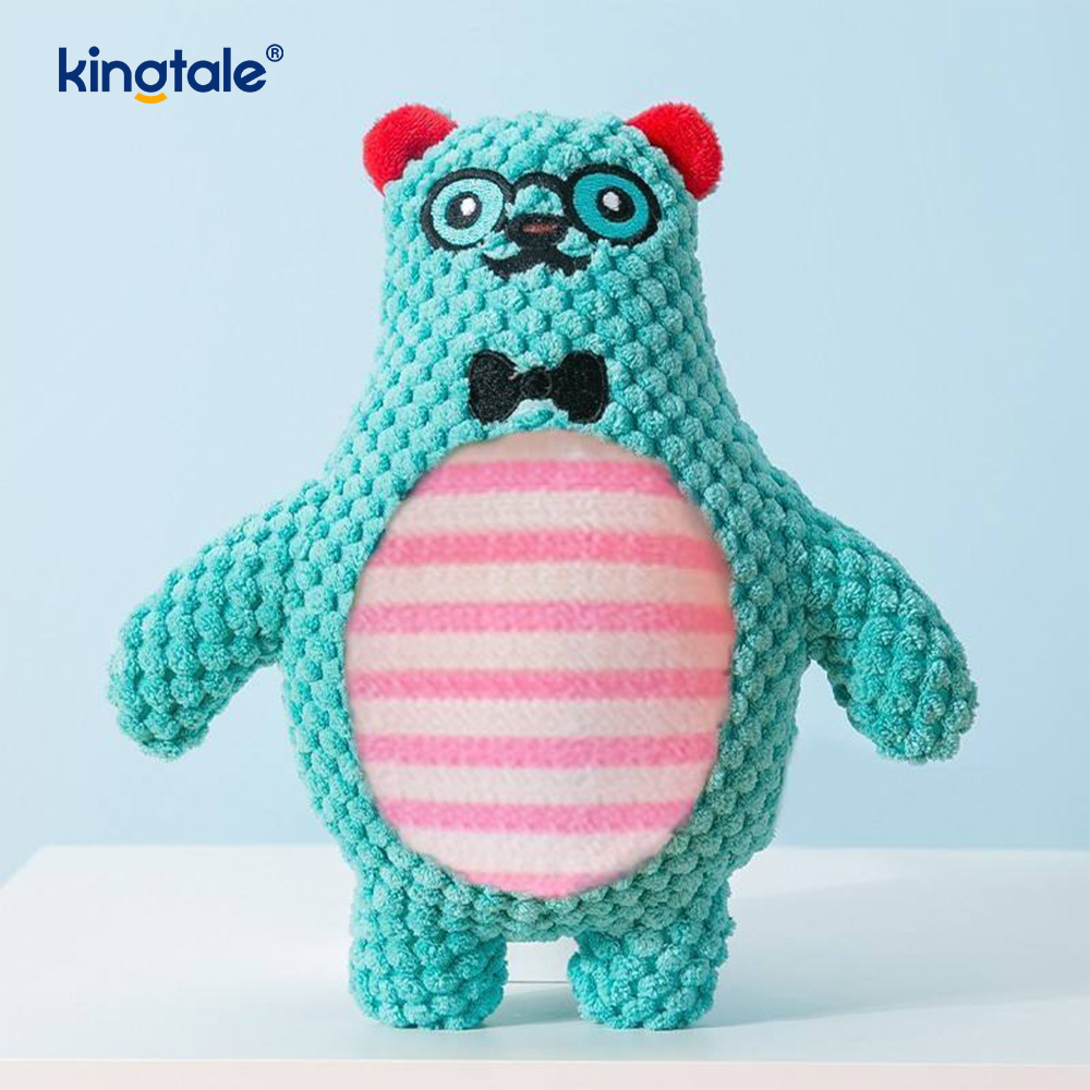 Makinede Yıkanabilir Mavi Kumaşlı Mavi Fil Yumuşak Peluş Evcil Hayvan Oyuncak