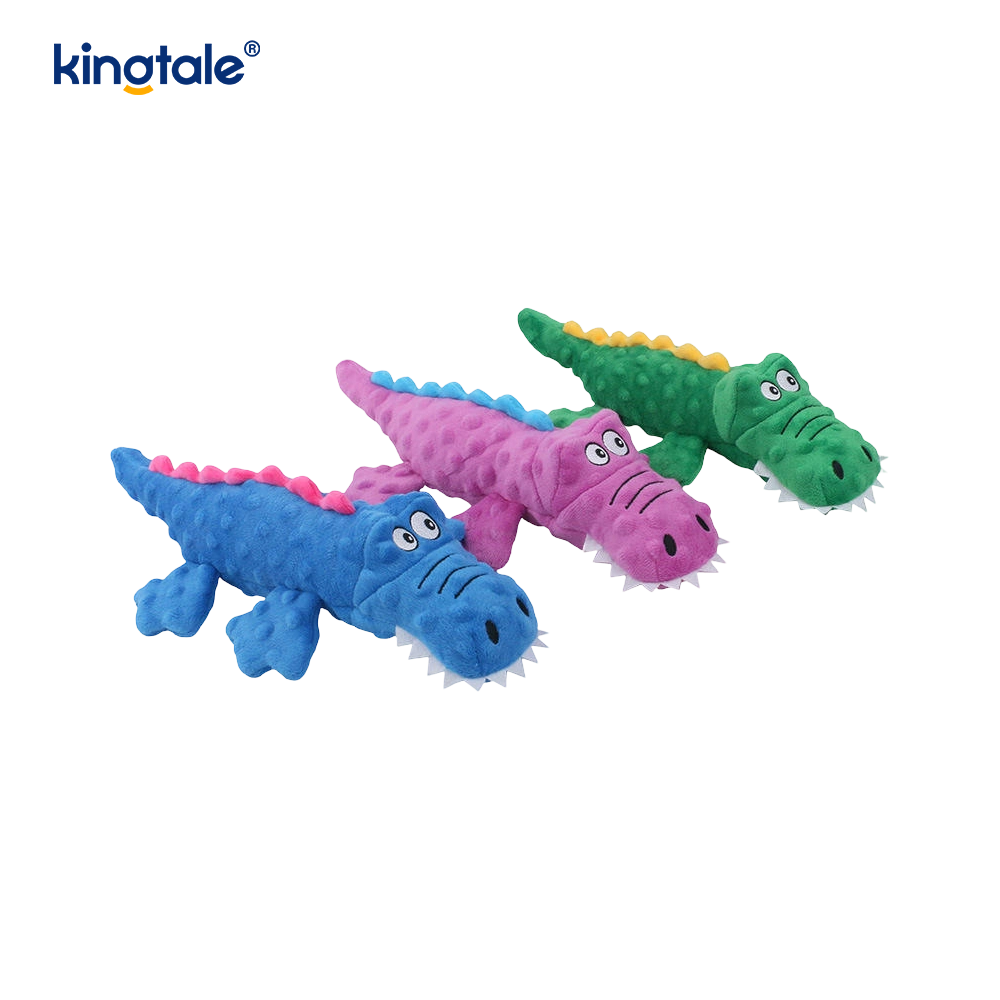 Diş Temizleme için Pet Squeak Timsah Peluş Oyuncak