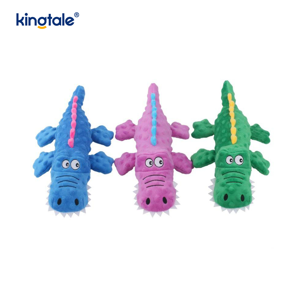 Diş Temizleme için Pet Squeak Timsah Peluş Oyuncak