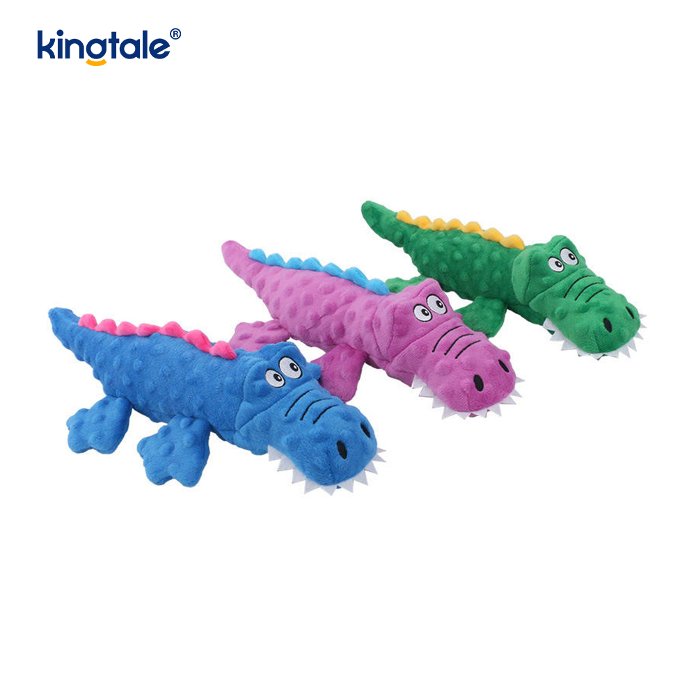 Diş Temizleme için Pet Squeak Timsah Peluş Oyuncak