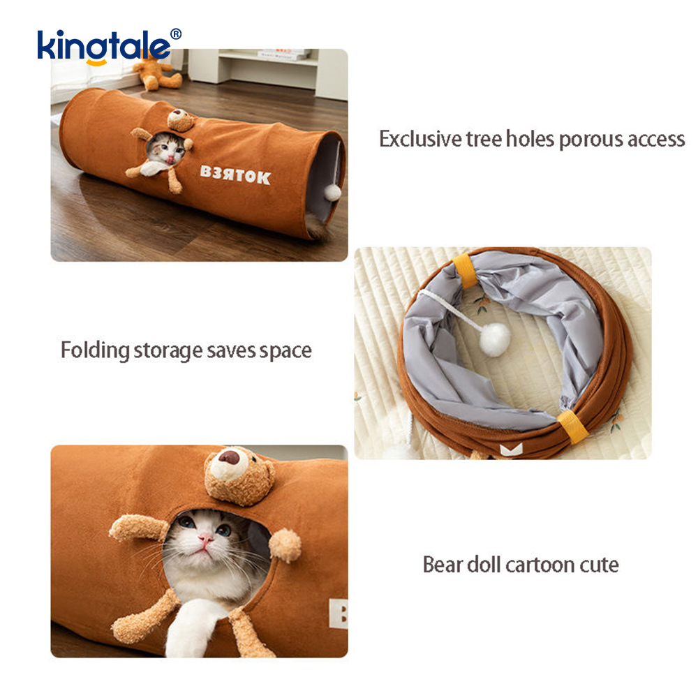 Katlanabilir Kedi Oyuncağı Düz ​​Karikatür Kedi Tüneli Unny İnteraktif Kedi Oyuncak Kedi İçin Hediye