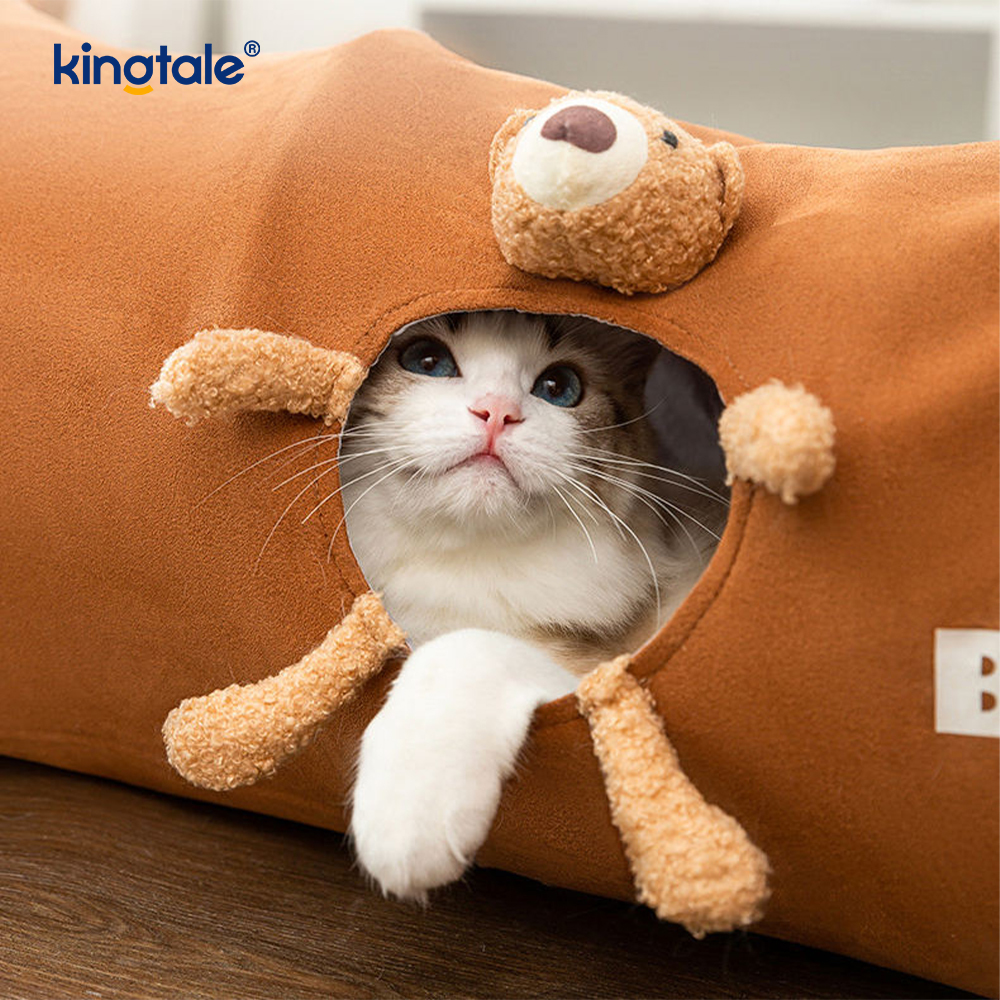 Katlanabilir Kedi Oyuncağı Düz ​​Karikatür Kedi Tüneli Unny İnteraktif Kedi Oyuncak Kedi İçin Hediye