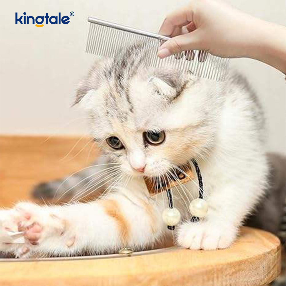 Paslanmaz Çelik Bakım Tarağı Köpek Tımarları, Dolaşmaları ve Düğümleri Gidermek İçin Metal Kedi Tarağı