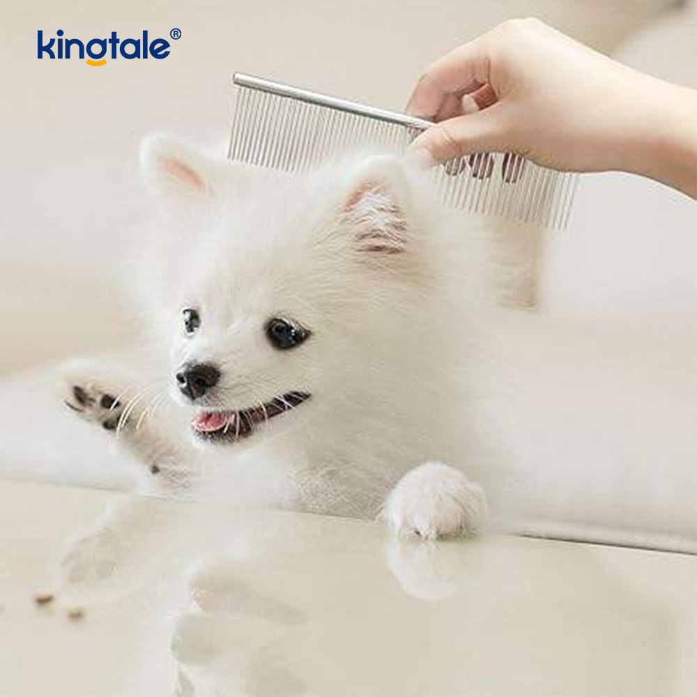 Paslanmaz Çelik Bakım Tarağı Köpek Tımarları, Dolaşmaları ve Düğümleri Gidermek İçin Metal Kedi Tarağı