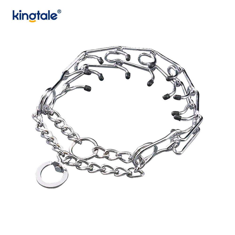Pet Sıkıştırma Şok Tasmaları Karbon Çelik Metal Uçlu Köpek Eğitim Yaka