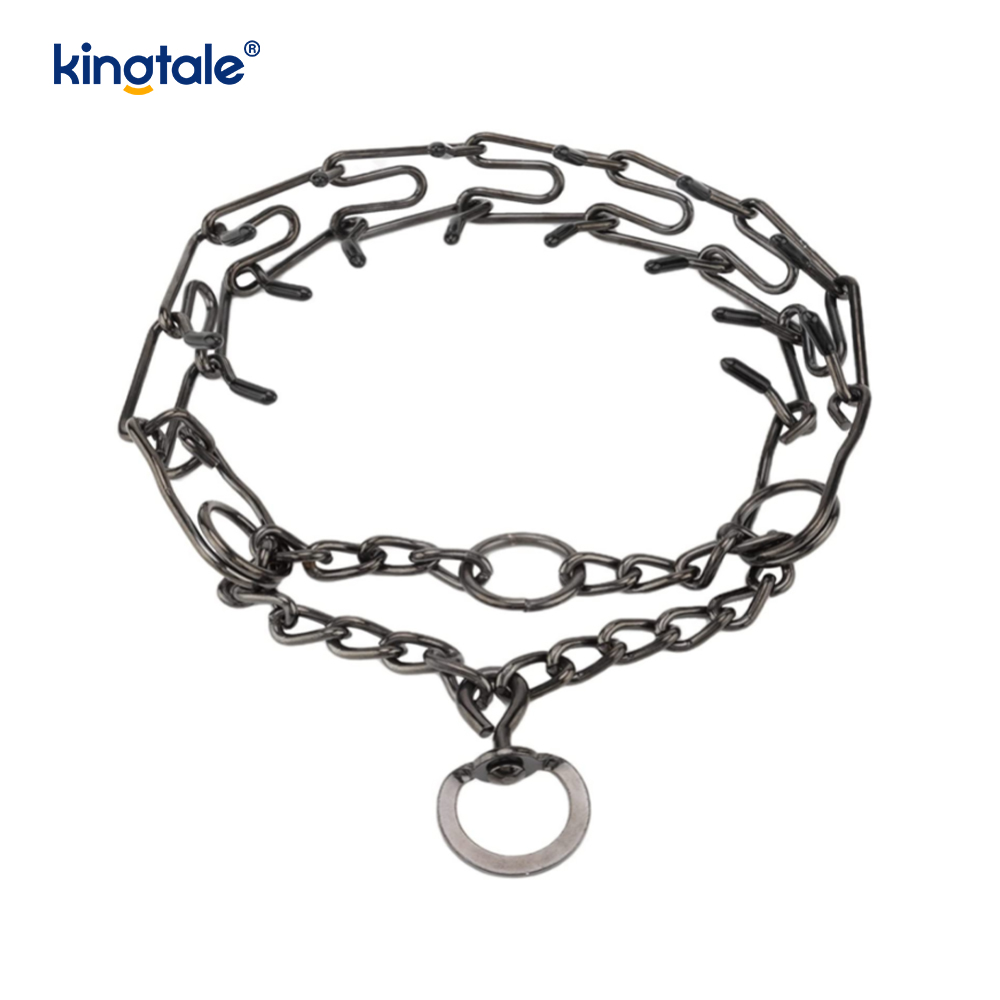Pet Sıkıştırma Şok Tasmaları Karbon Çelik Metal Uçlu Köpek Eğitim Yaka