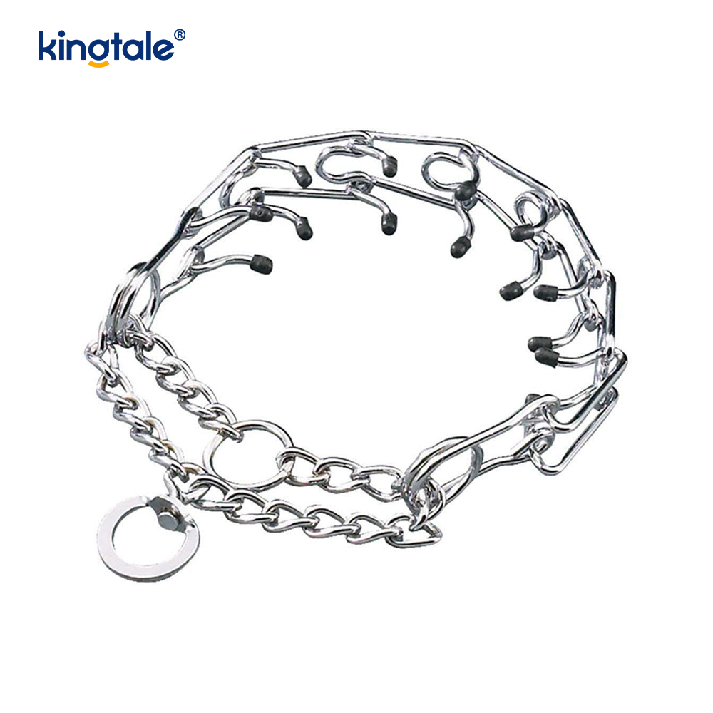 Pet Sıkıştırma Şok Tasmaları Karbon Çelik Metal Uçlu Köpek Eğitim Yaka