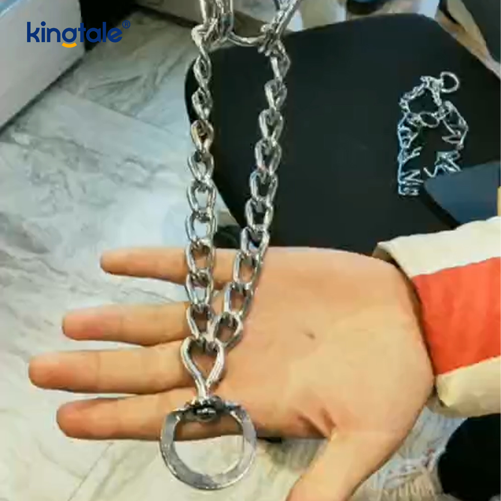 Pet Sıkıştırma Şok Tasmaları Karbon Çelik Metal Uçlu Köpek Eğitim Yaka