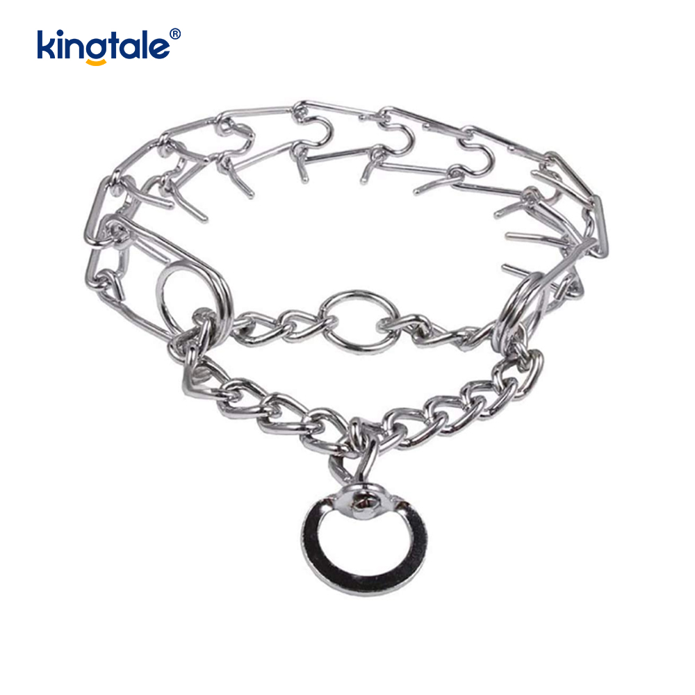 Pet Sıkıştırma Şok Tasmaları Karbon Çelik Metal Uçlu Köpek Eğitim Yaka