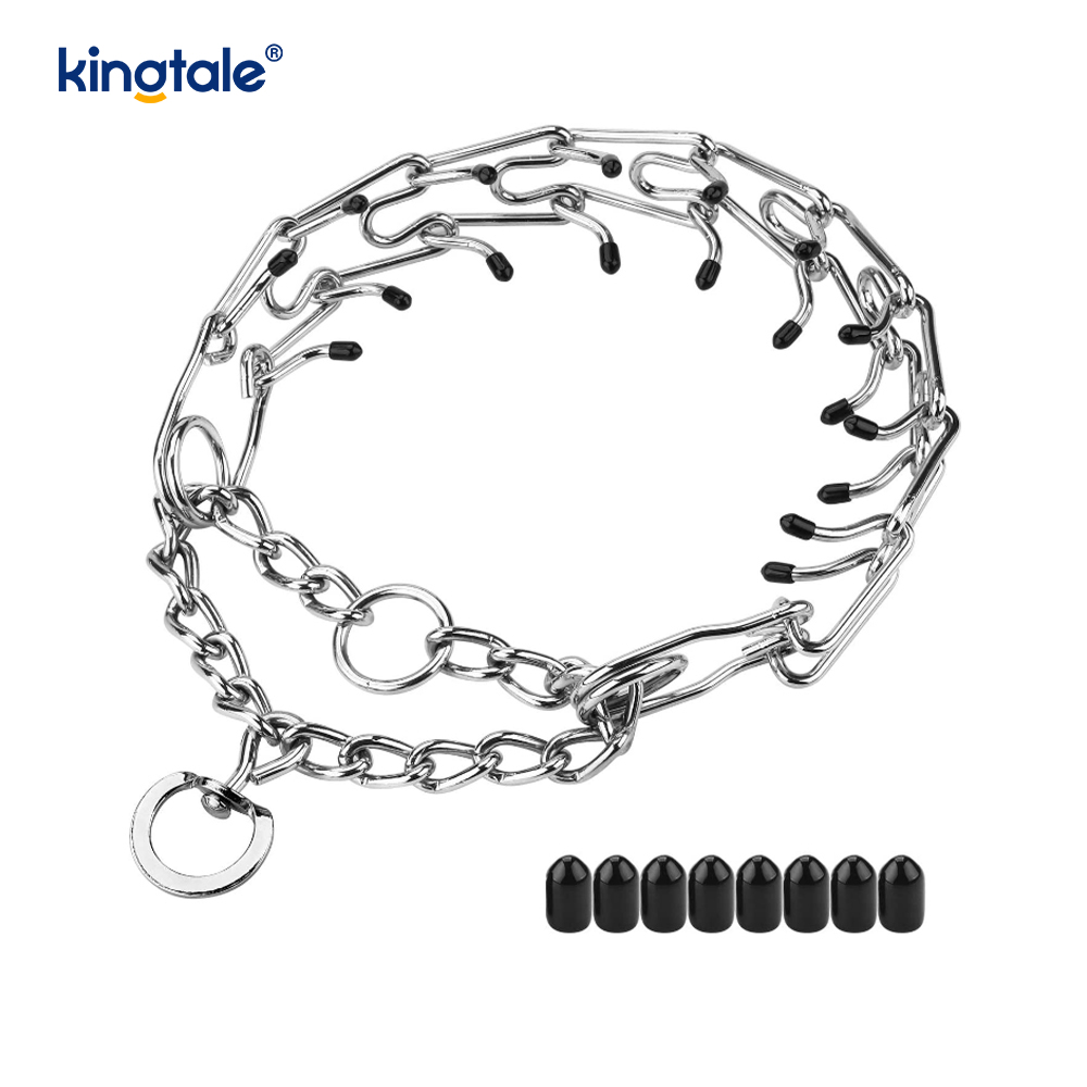Pet Sıkıştırma Şok Tasmaları Karbon Çelik Metal Uçlu Köpek Eğitim Yaka