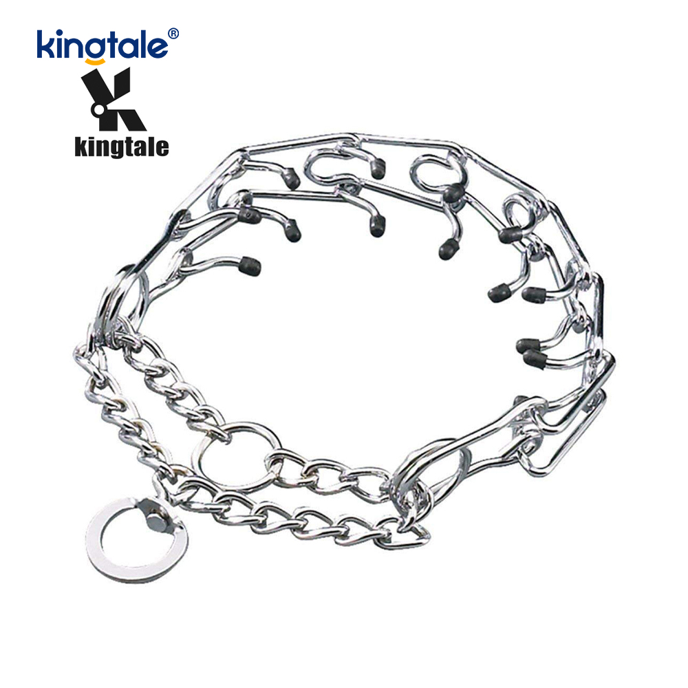 Pet Sıkıştırma Şok Tasmaları Karbon Çelik Metal Uçlu Köpek Eğitim Yaka