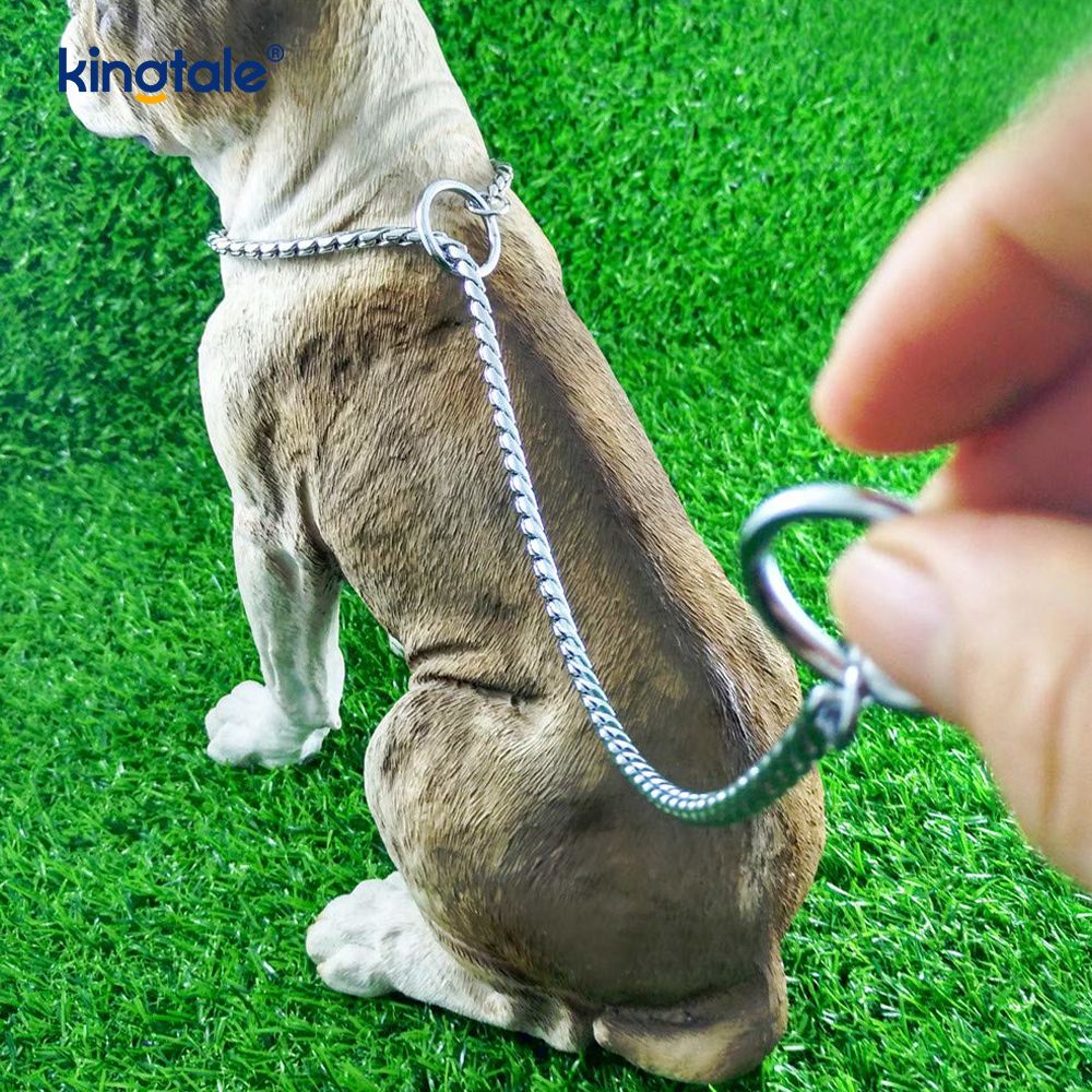 Küçük ve Orta Boy Köpekler İçin Saf Bakır Metal Yılan Köpek Zinciri Tasması