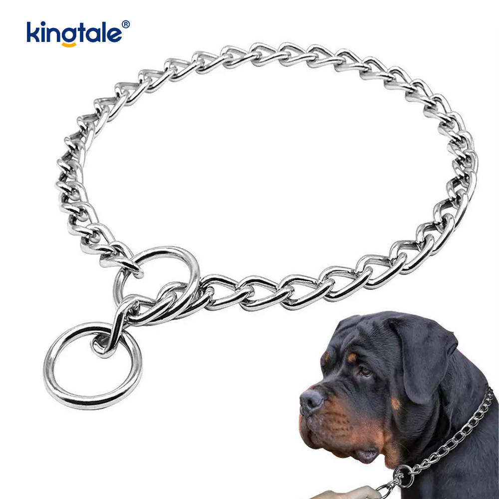 Köpekler için Metal Eğitim Köpek Şok Yaka Kayma P Zinciri Ağır Zincir