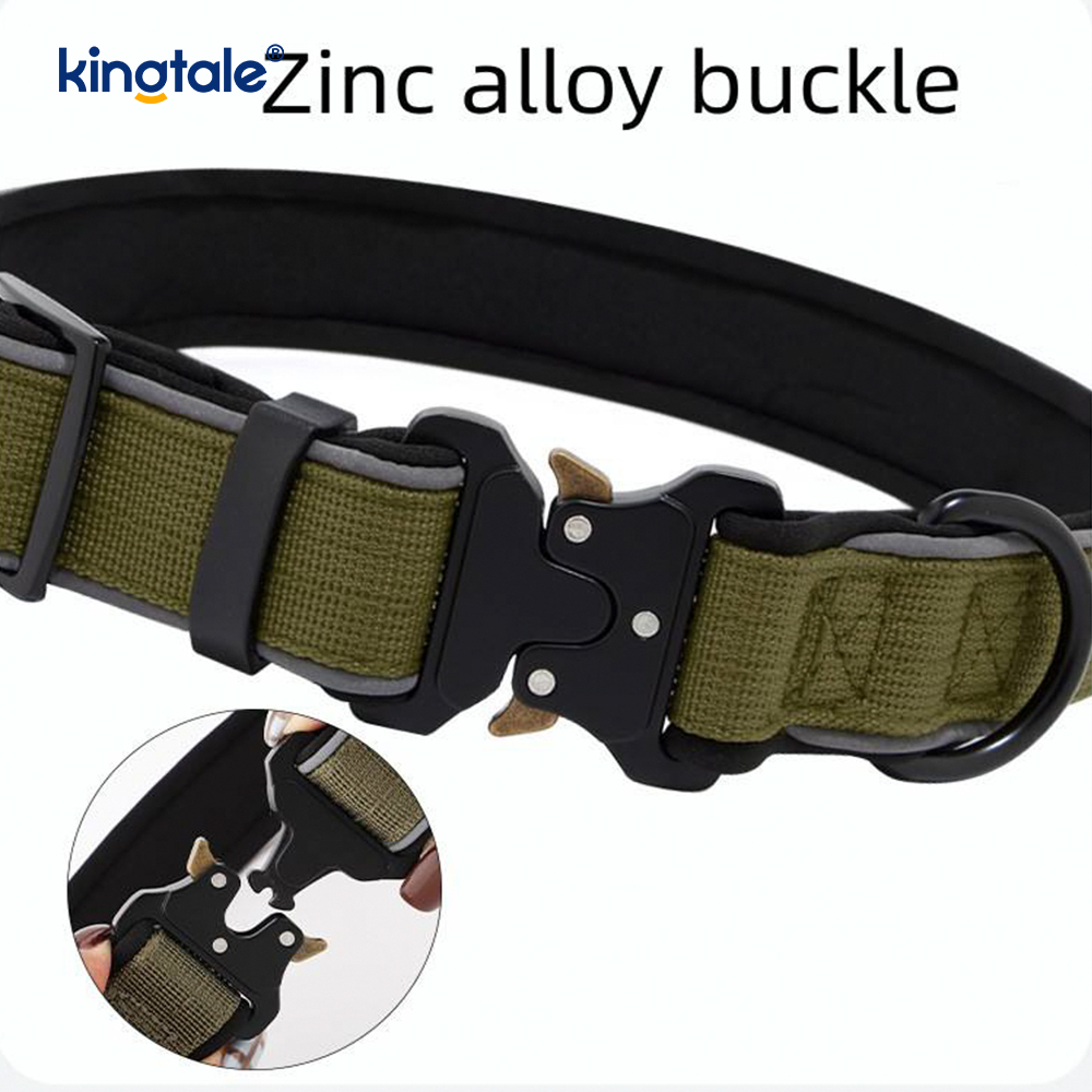 M L Köpekler İçin Ağır Ayarlanabilir Yansıtıcı Taktik Köpek Yaka Tokası