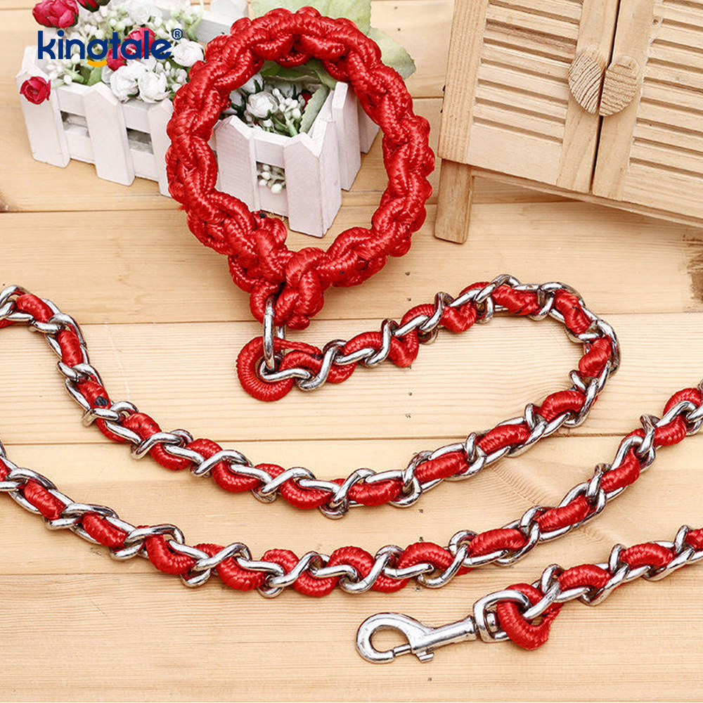 Güçlü Anti Bite Rahat Saplı Çiğnemeye Dayanıklı Pet Tasma Köpek Zinciri