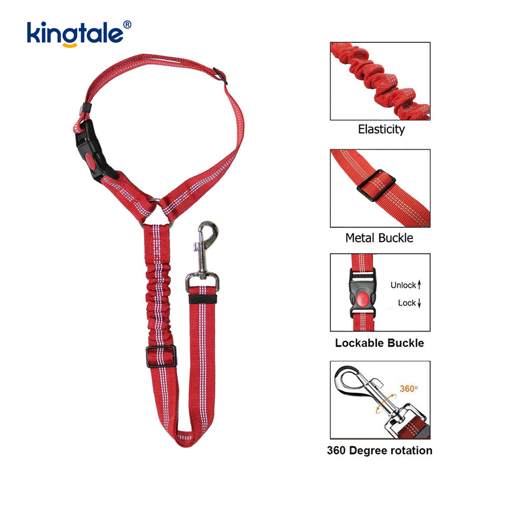 Dayanıklı Polyester Yansıtıcı Pet Araba Emniyet Kemeri Tasma Anti-Rush Anti-Rush