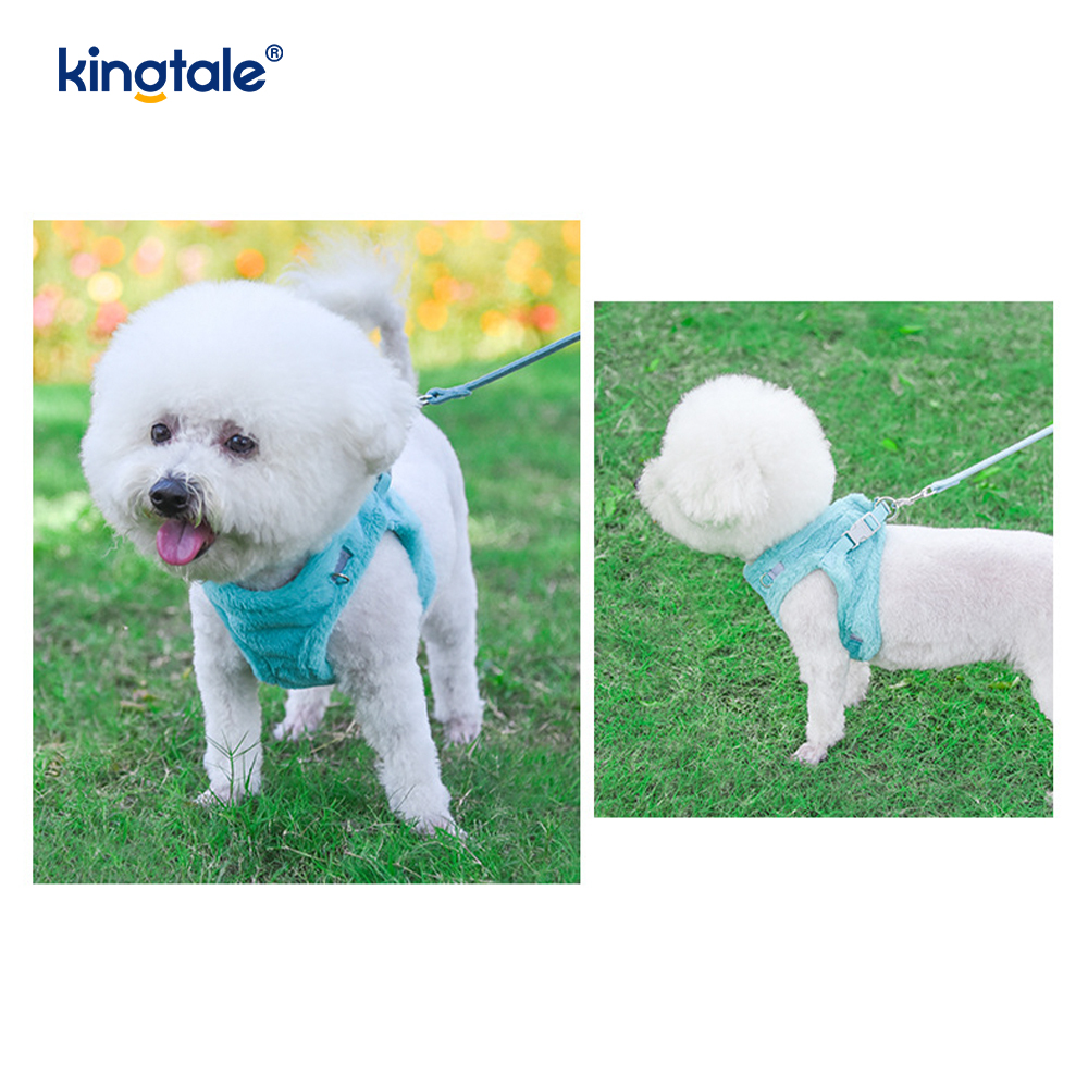 Peluş Pet Köpek Koşum Tasma Seti Sonbahar Yürüyüş Köpekleri Koşum Yelek