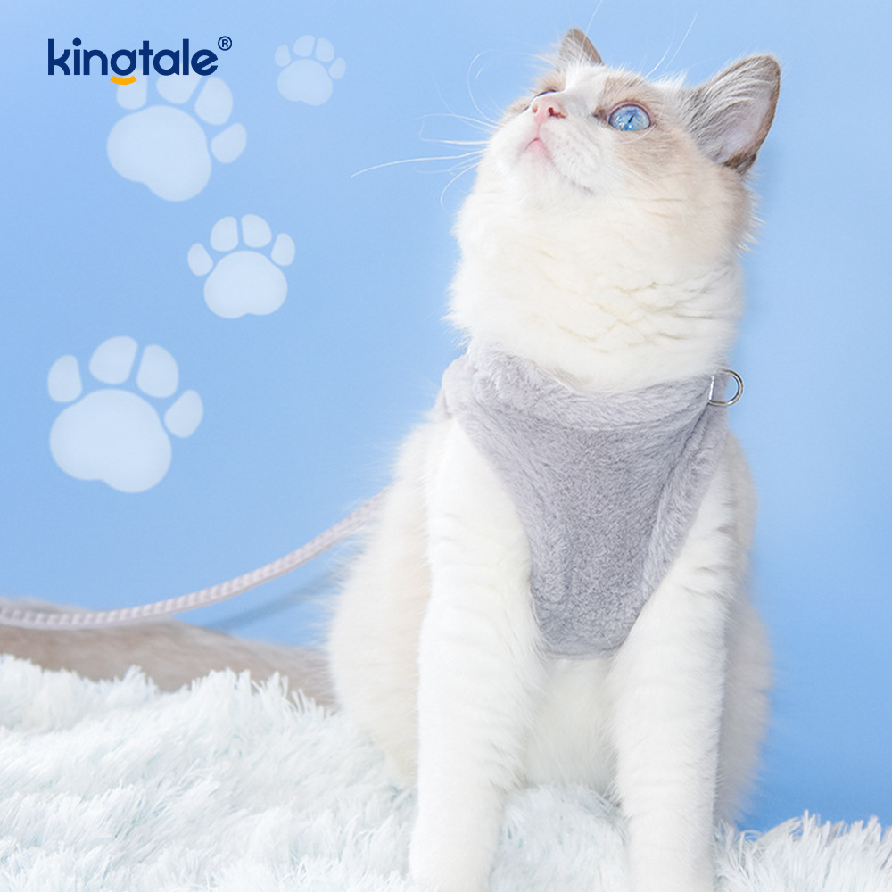 Peluş Pet Köpek Koşum Tasma Seti Sonbahar Yürüyüş Köpekleri Koşum Yelek
