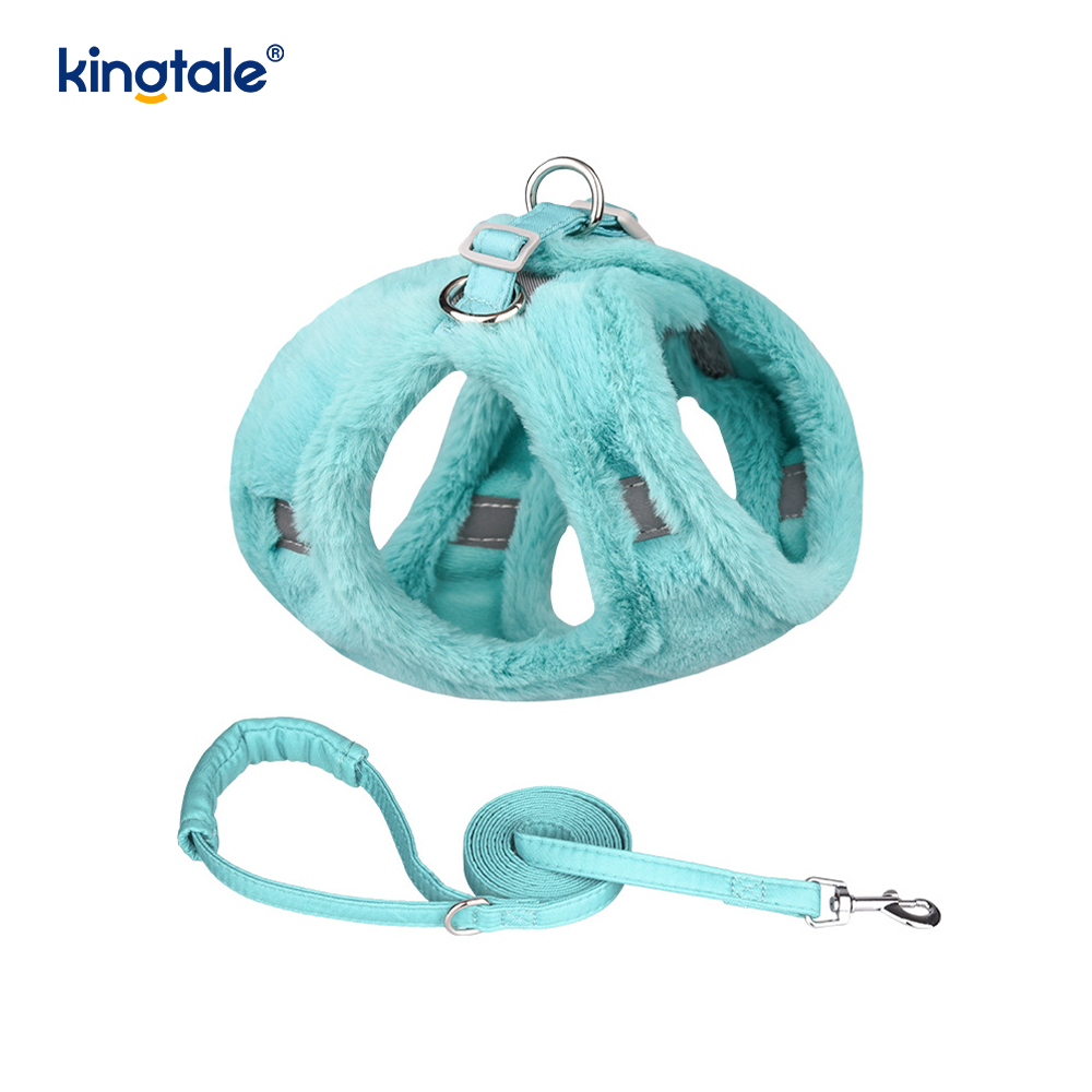 Peluş Pet Köpek Koşum Tasma Seti Sonbahar Yürüyüş Köpekleri Koşum Yelek