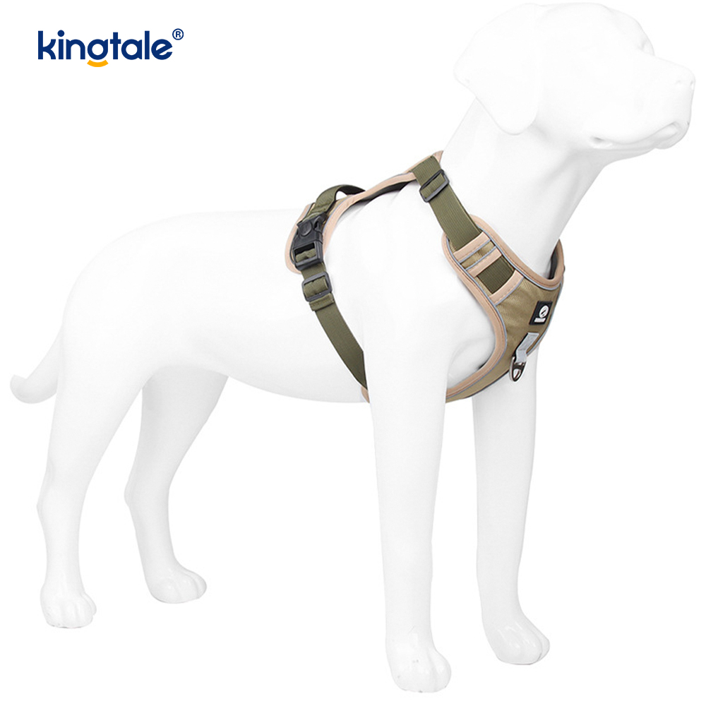 Köpek Tasmalı Naylon Perçin Yansıtıcı Ayarlanabilir Nefes Alabilir Spor Koşum Takımı