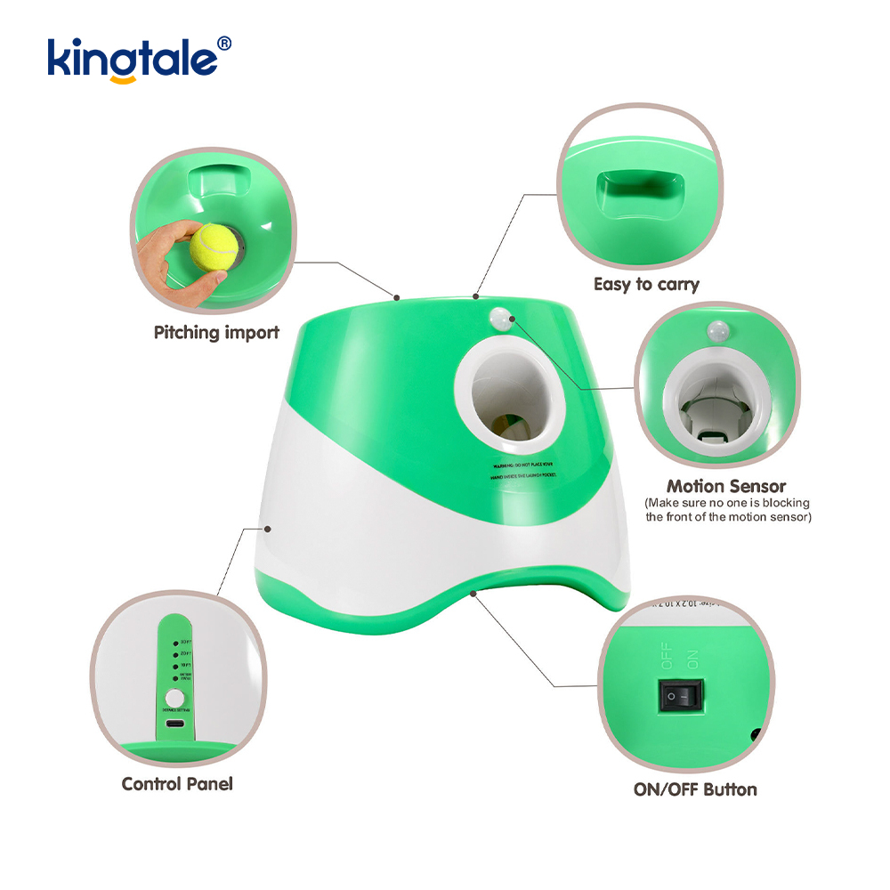 3 Mini Tenis Topu ile Otomatik Top Fırlatıcı Dış Mekan Köpek Oyuncakları 3 Mini Tenis Topu ile Otomatik Top Fırlatıcı Dış Mekan Köpek Oyuncakları