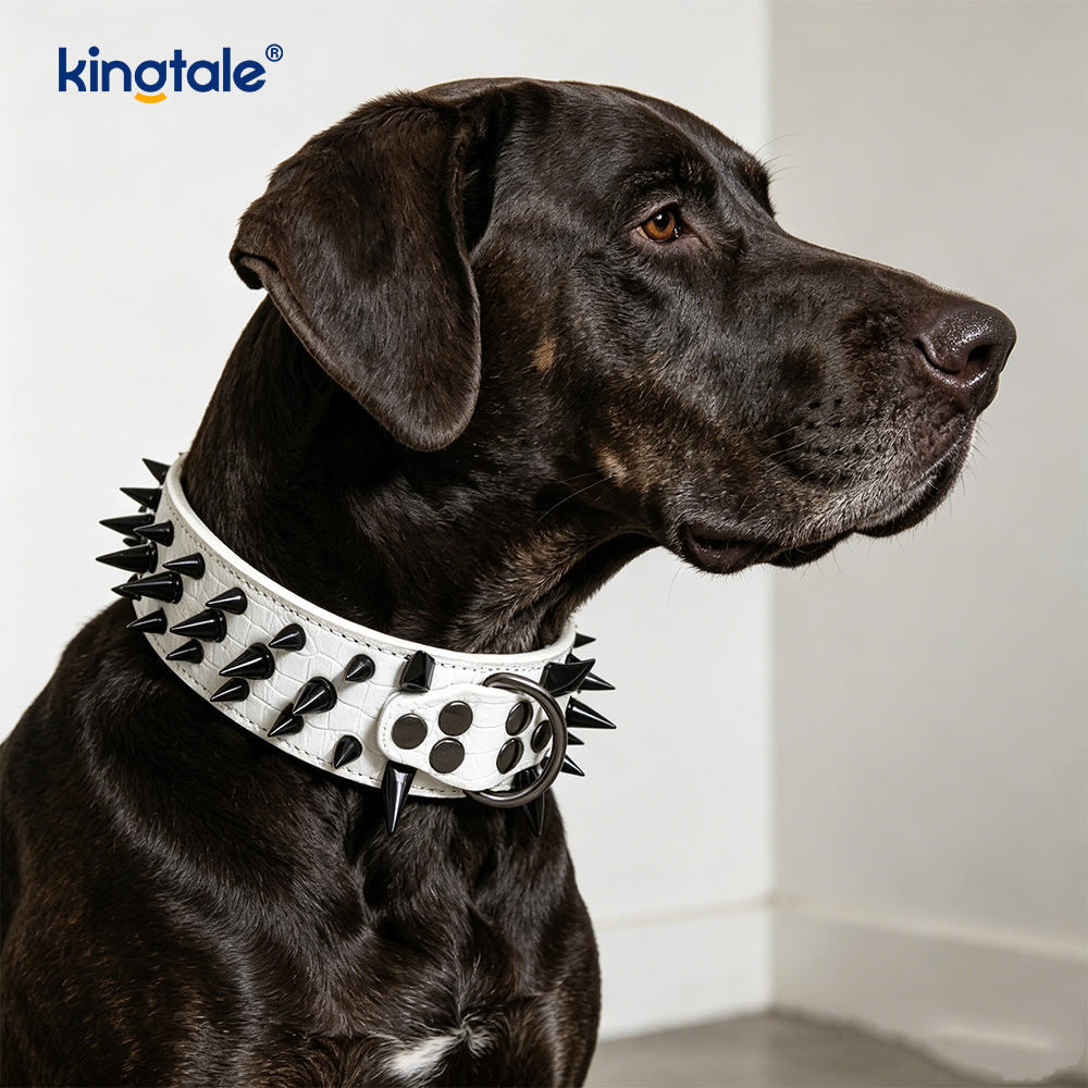 Keskin Çivili Çivili Köpek Tasması Şık Deri Köpek Tasmaları Keskin Çivili Çivili Köpek Tasması Şık Deri Köpek Tasmaları