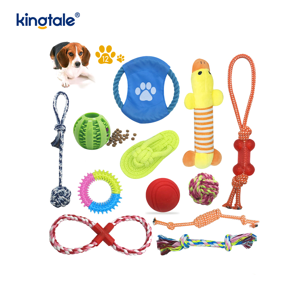 Dayanıklı Köpek Diş Çıkarma Çubukları Pamuk Halat Topları Pet Oyuncak Seti