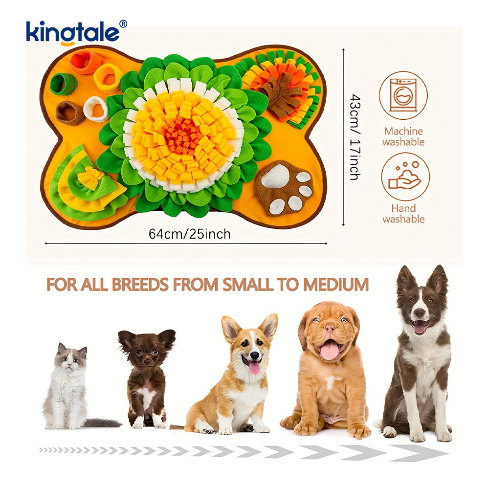 Köpekler için Pet Snuffle Mat İnteraktif Yem Bulmacası