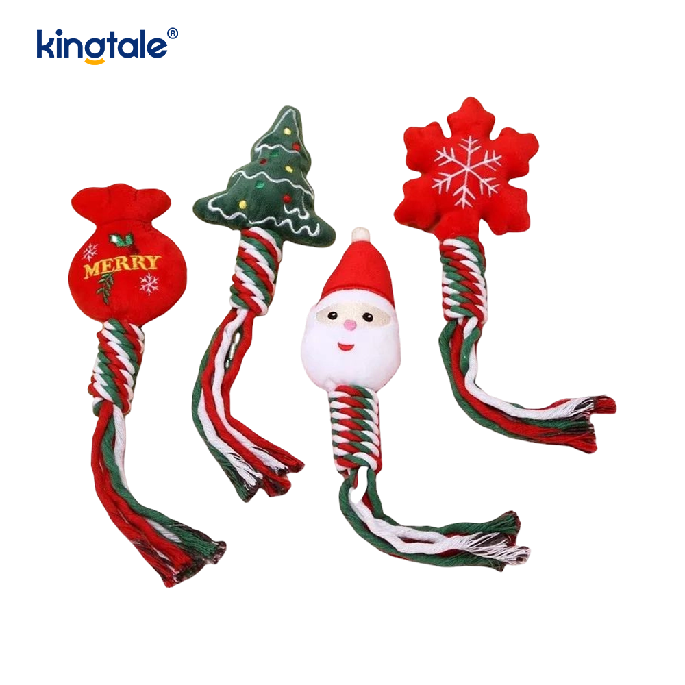Pamuk Halat Diş Kaşıyıcılı Noel Peluş Evcil Hayvan Oyuncak