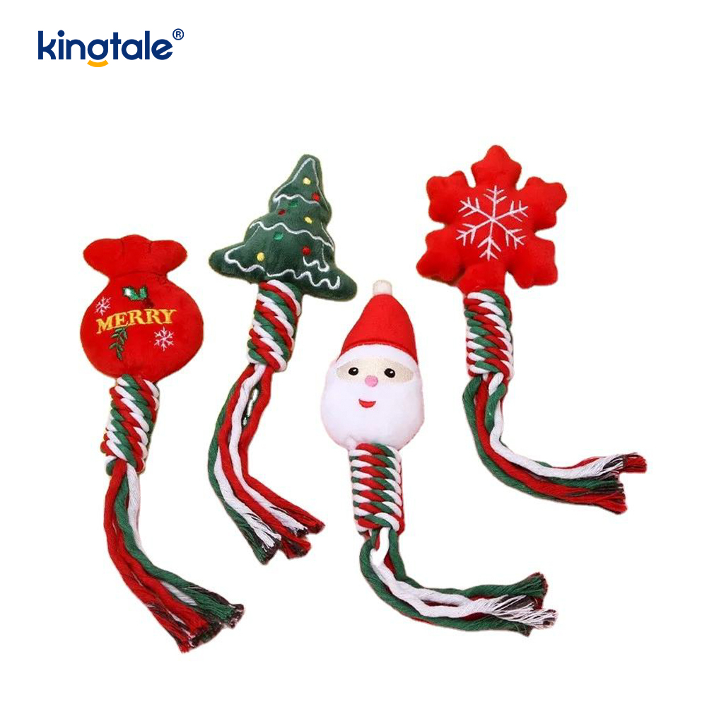 Pamuk Halat Diş Kaşıyıcılı Noel Peluş Evcil Hayvan Oyuncak Pamuk Halat Diş Kaşıyıcılı Noel Peluş Evcil Hayvan Oyuncak