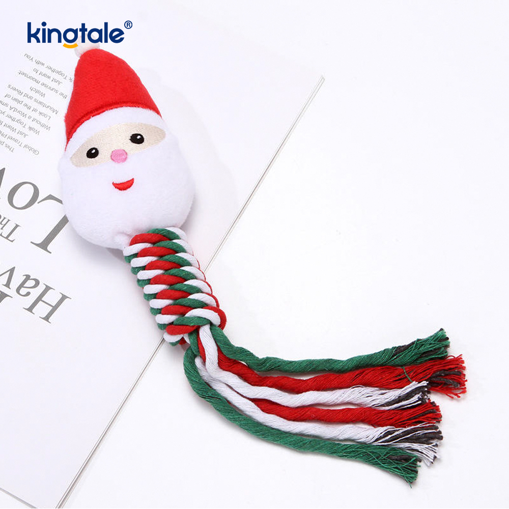 Pamuk Halat Diş Kaşıyıcılı Noel Peluş Evcil Hayvan Oyuncak Pamuk Halat Diş Kaşıyıcılı Noel Peluş Evcil Hayvan Oyuncak