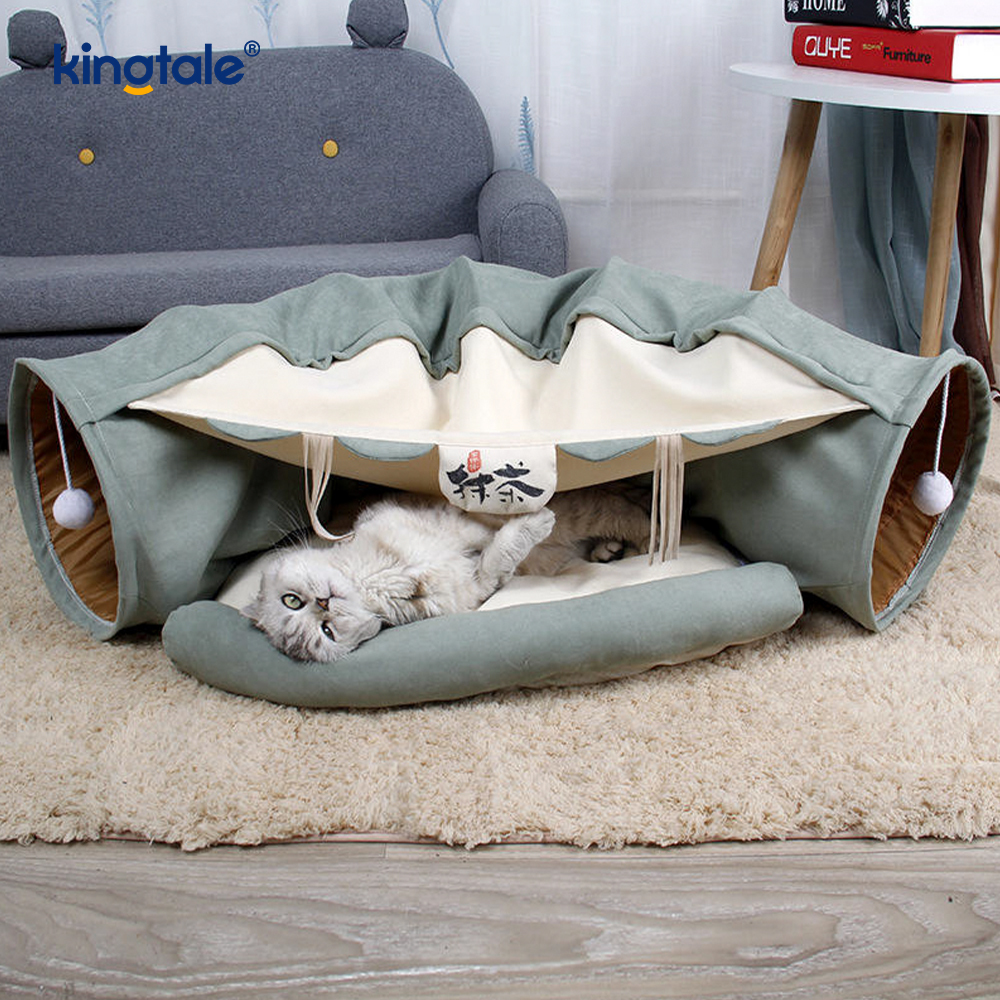Katlanabilir Kedi Oyun Tüneli İnteraktif Oyuncak Labirent Kedi Evi Tünelleri İç Mekan